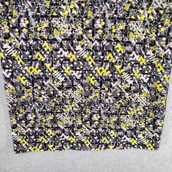 Lularoe NEW! Cassie Skirt Womens Size XL Black Gray Yellow Geometric Pull On - Picture 10 of 13